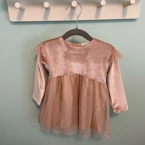 Zara Velvet and Tulle Combination Dress